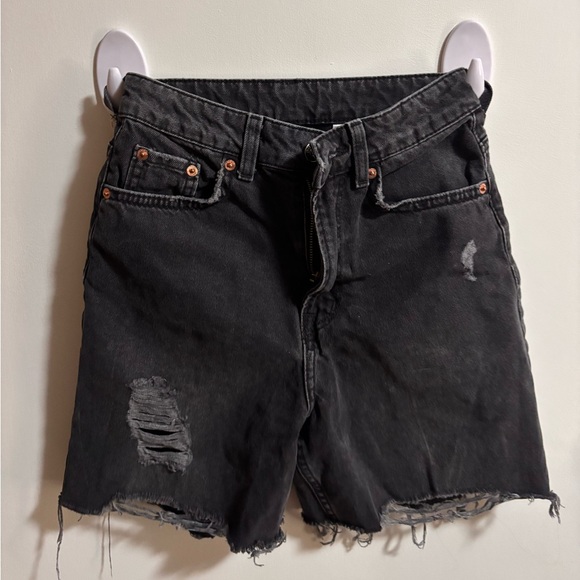 H&M Black Ripped Shorts - Picture 1 of 3